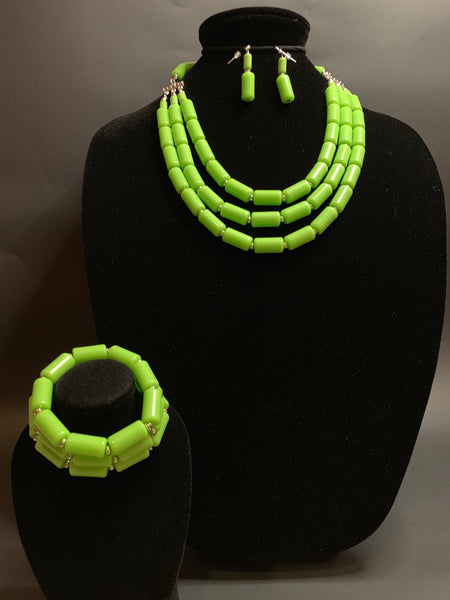 Colored  beaded necklaces