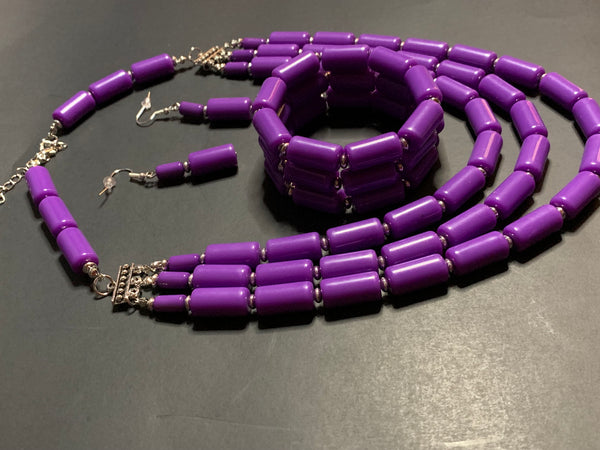 Colored  beaded necklaces
