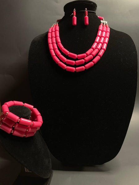 Colored  beaded necklaces