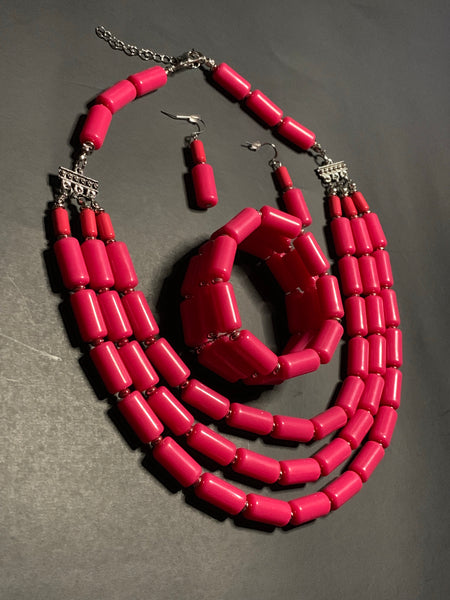 Colored  beaded necklaces