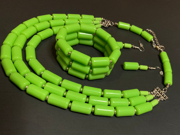 Colored  beaded necklaces