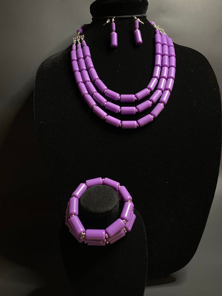 Colored  beaded necklaces
