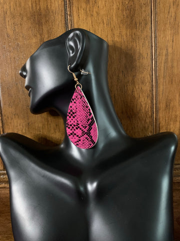 Hot Pink dangle earrings