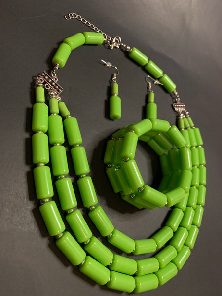 Colored  beaded necklaces
