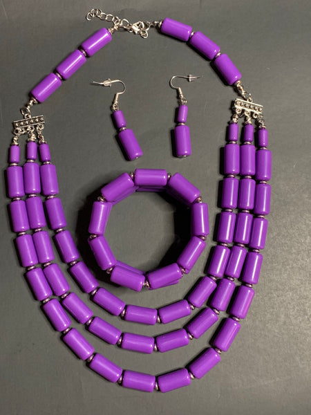 Colored  beaded necklaces