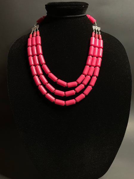 Colored  beaded necklaces