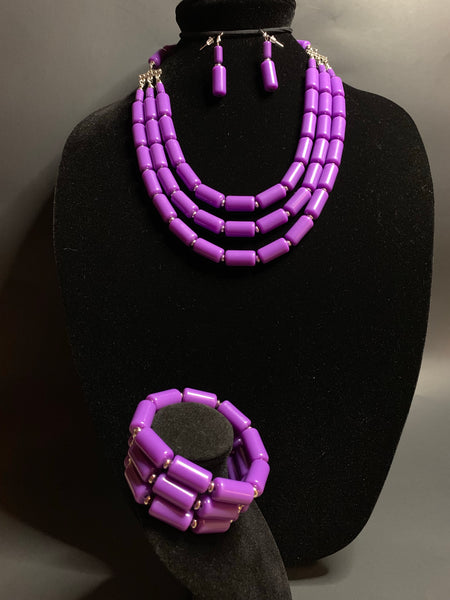 Colored  beaded necklaces