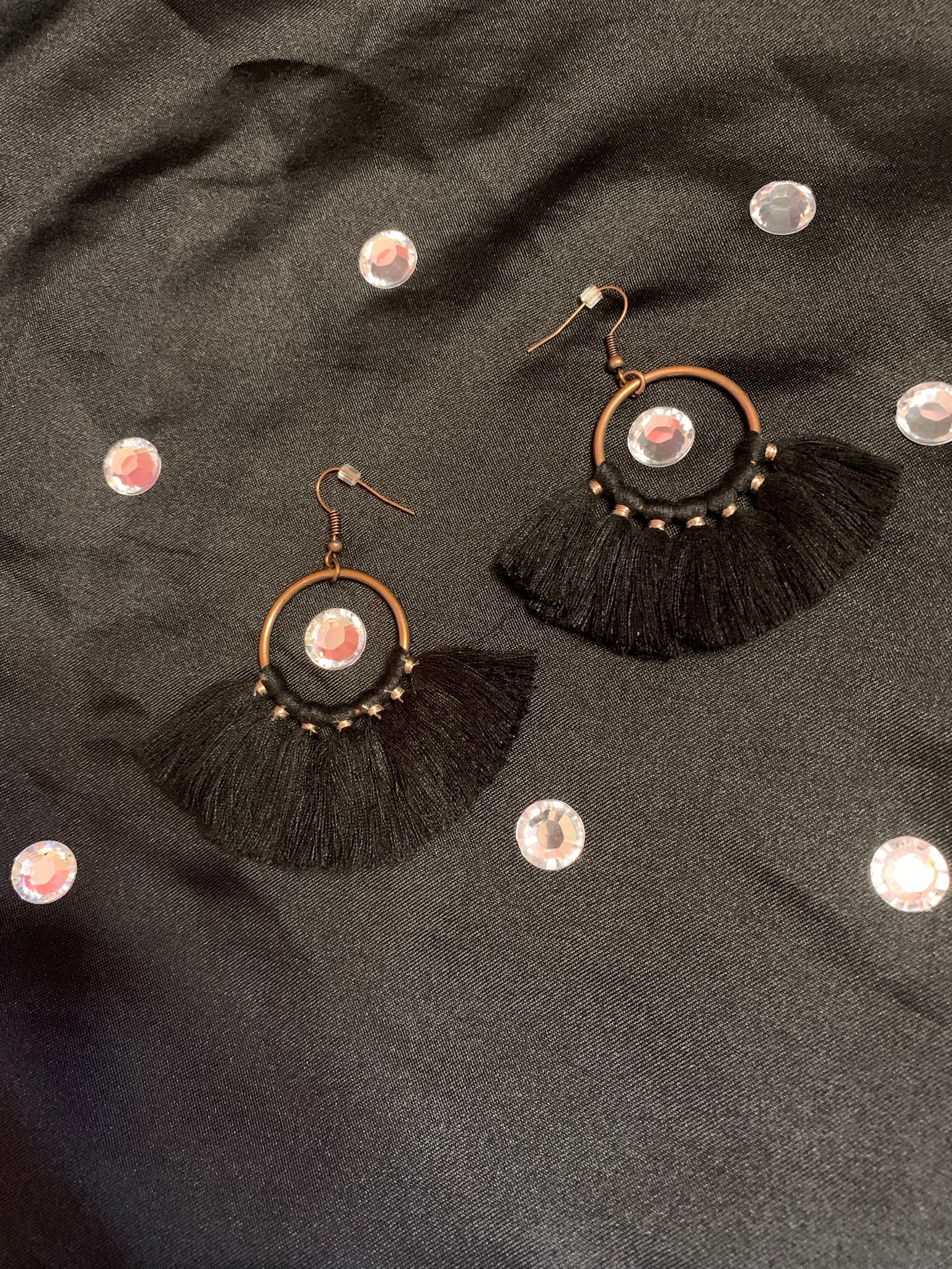 Black Tassel Earrings