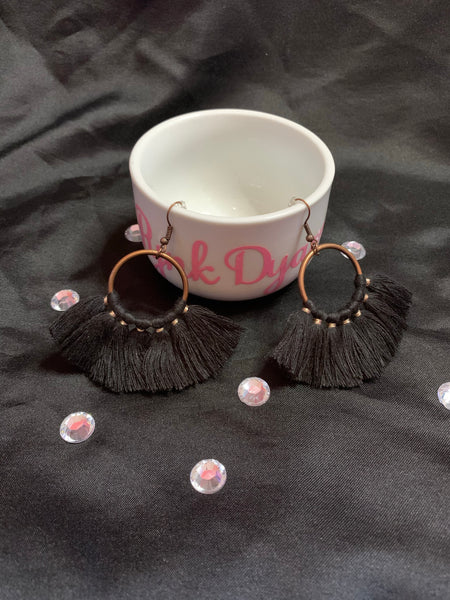 Black Tassel Earrings
