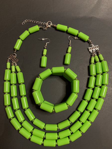 Colored  beaded necklaces