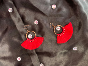 Red Tassel Earrings