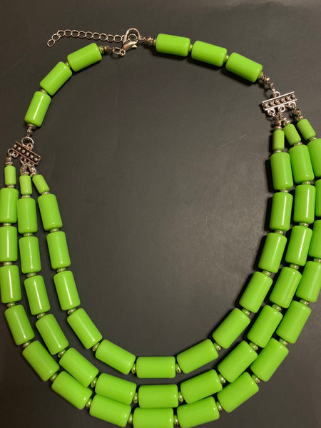 Colored  beaded necklaces