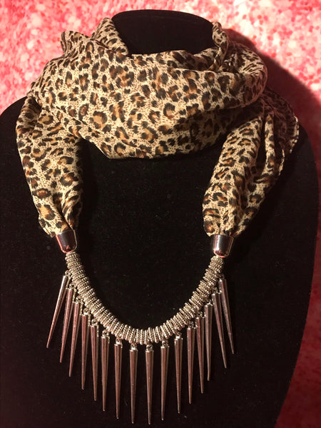Cocoa Colored Cheetah Infinity Scarf