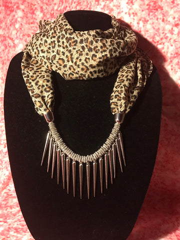 Cocoa Colored Cheetah Infinity Scarf