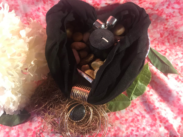Short Black Necklace Scarf with pendant